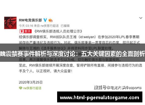 魏震禁赛事件解析与深度讨论：五大关键因素的全面剖析